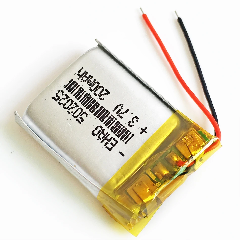 3.7V 200mAh Li-Polymer LiPo Rechargeable Battery + 502025 For Mp3 Camera Bluetooth GPS Recorde Speaker Smart Watch Led Light