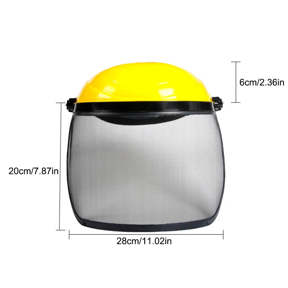 Garden Grass Trimmer Safety Helmet Hat With Full Face Mesh Visor Protection Mower Protective Mask