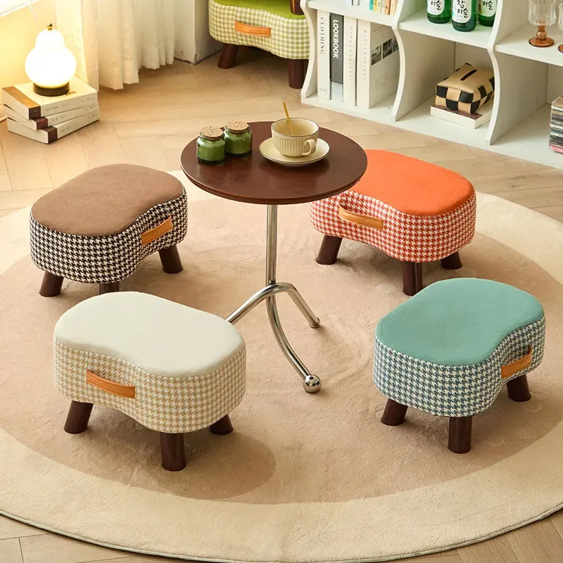 Simple Small Stool, Shoe Changing Stool, Living Room Sofa Footrest, Coffee Table Low Stool, Upholstered Small Chair, Household P