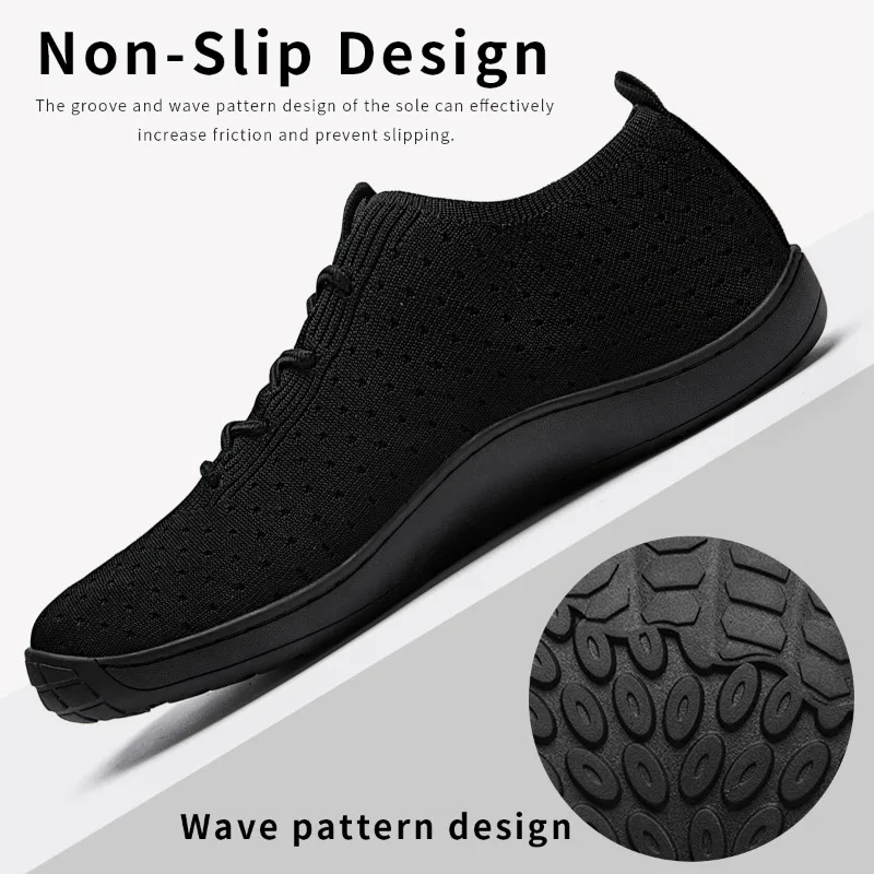 Wide-Toed Shoes Unisex Mesh Breathable Casual Men Barefoot Comfortable Outdoor Barefoot Walking Sports Shoes Big Size 36-46