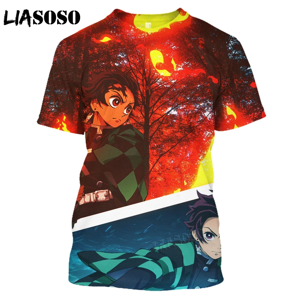 Popular Anime Demon Slayer Fashion T-Shirt Cartoon 3d Print Short Sleeve Kamado Nezuko Kochou Shinobu Shinobu Cosplay Top Tees