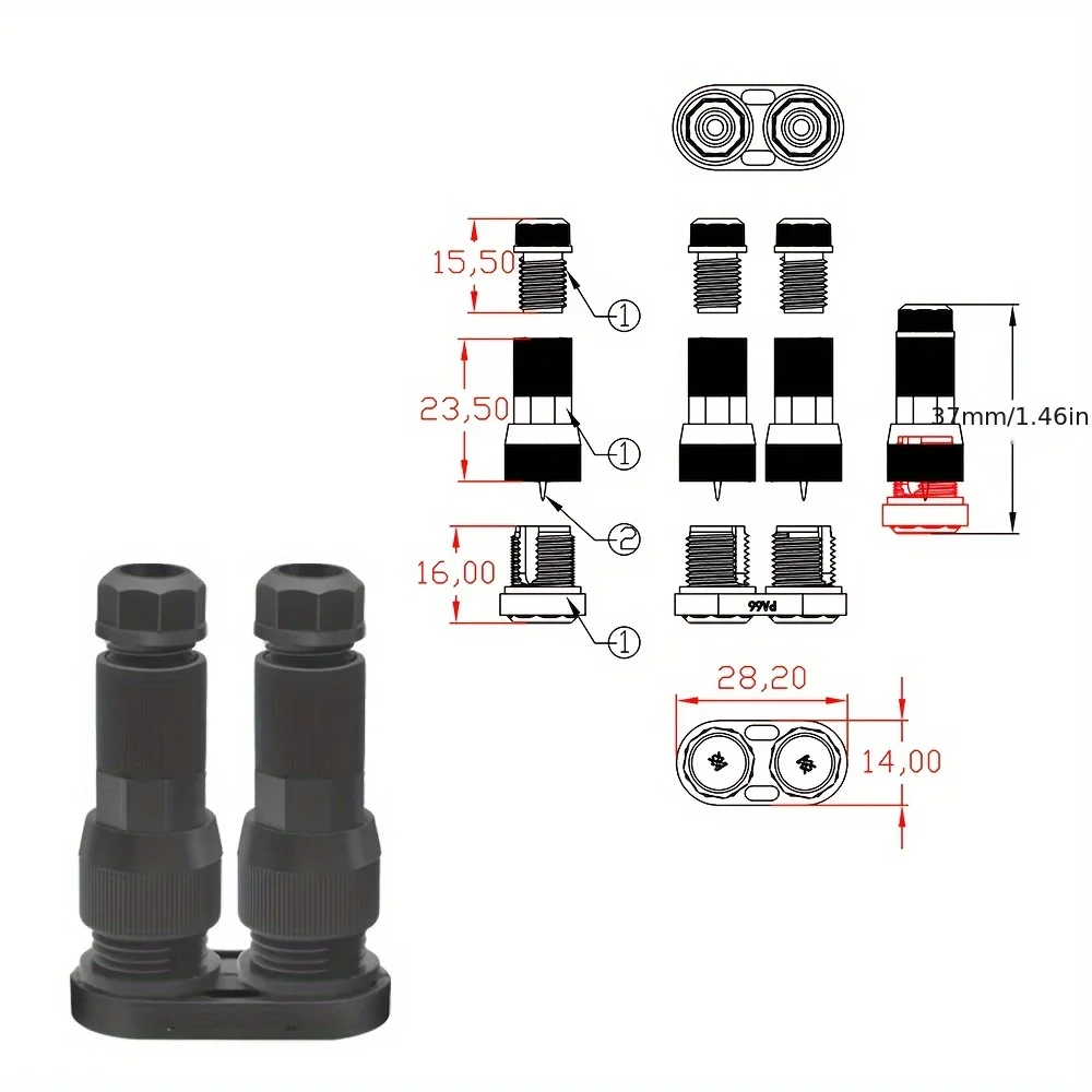 5/10Pcs Low Voltage Quick Lock Piercing T-Tap Terminal Block Kit, Self Stripping Nylon Insulated Male Wire Splicing Connector