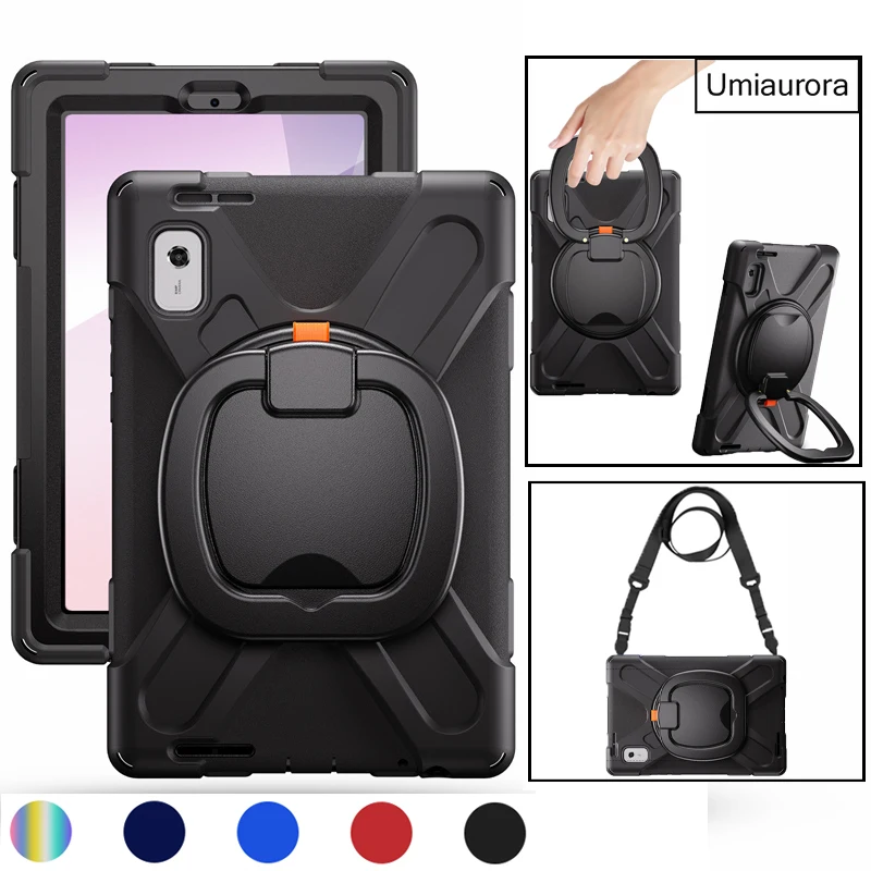 For Lenovo Tab M9 9.0 inch TB310FU TB310XU Heavy Duty Rugged Tablet Case Hand Ring Stand Shoulder Strap Shockproof Cover Funda