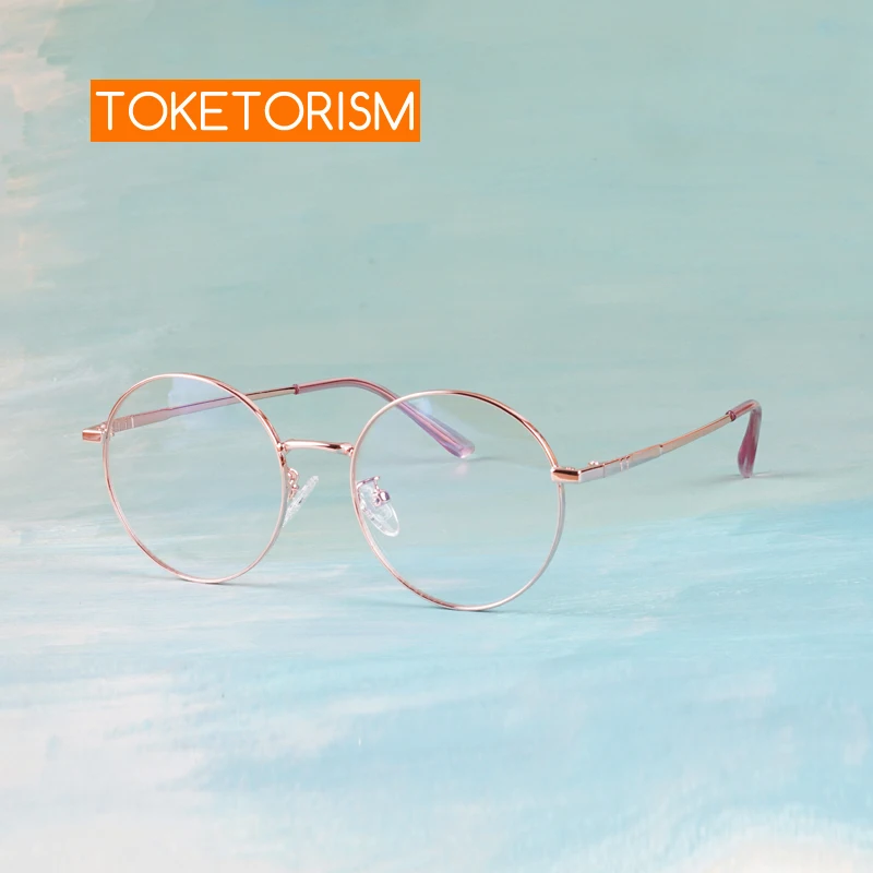 Toketorism Women's Small Round Glasses Optical Frames For Men Prescription Eyeglasses Frame 74053