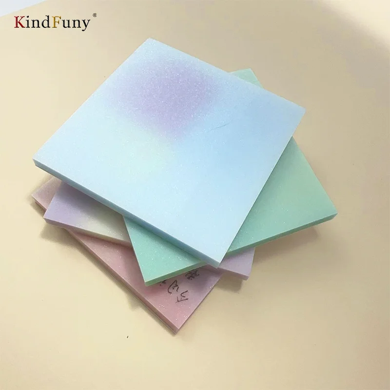 KindFuny 200pcs Transparent Sticky Notes Tab Self-Adhesive Posted It Clear канцелярия Annotation Books Page Marker Stationery