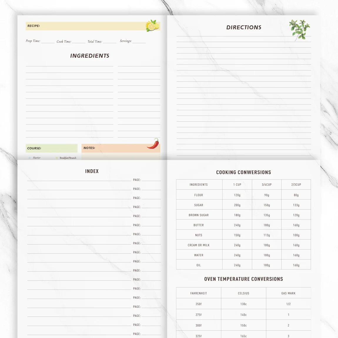 Spiral Recipe Journal, Guided  - огляд і ціна Meal Prep Book