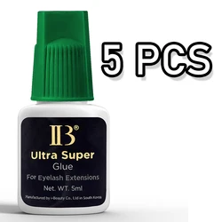 5 Bottles 5ml Korea IBeauty Ultra Super Glue for Eyelash Extensions Fast Drying IB Green Cap Lash Glue Makeup Tools Beauty Shop