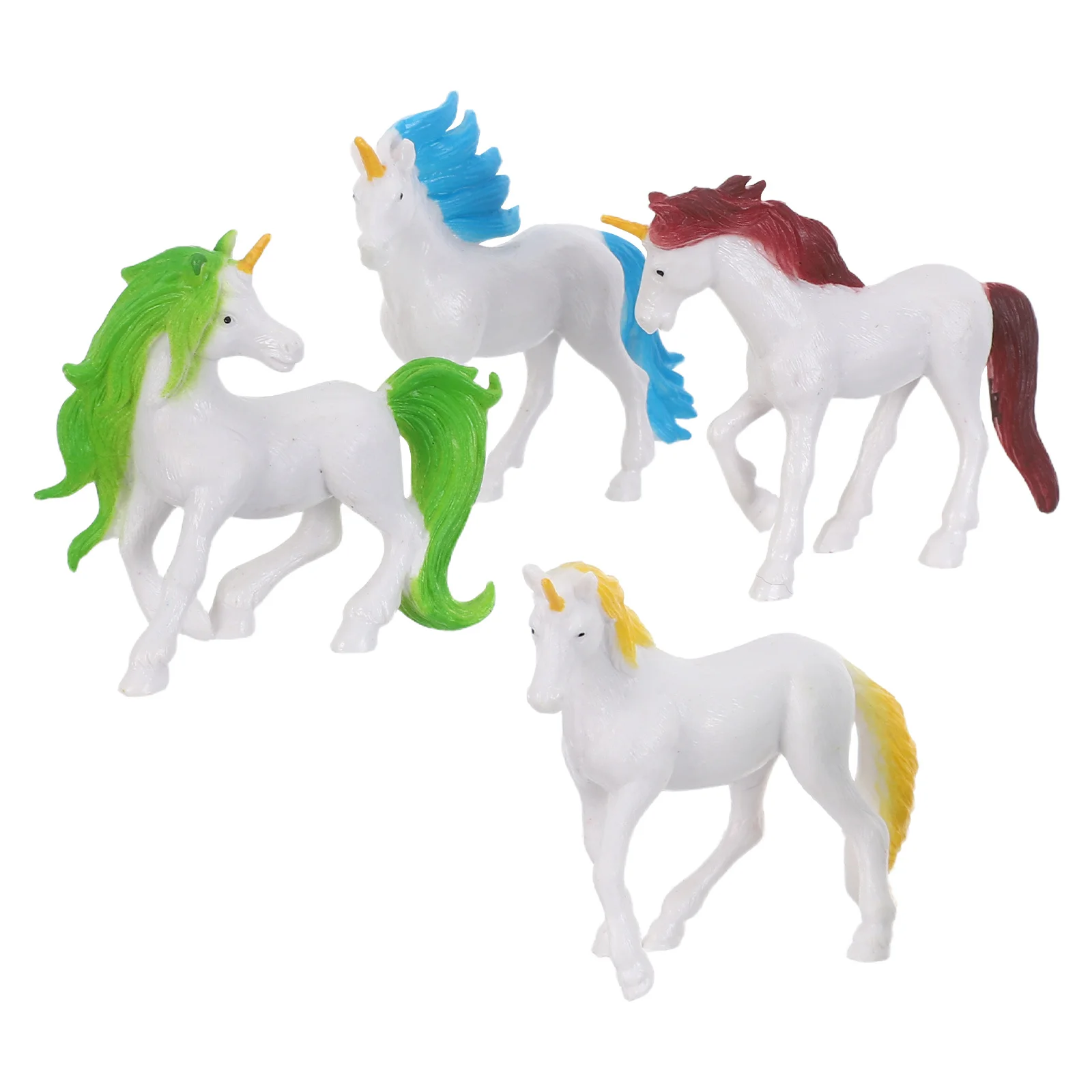 

4pcs Horse Year Zodiac Animal Statue 2026 Chinese New Year Decoration Small Horse Figurines For Desk Car Home - Lucky Feng