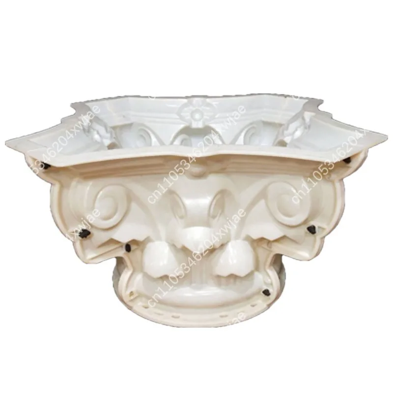 Round Roman Column Head & Base Plastic Mould New Design Cement Pillar Mold Villa Outdoor Building Decoration Formwork