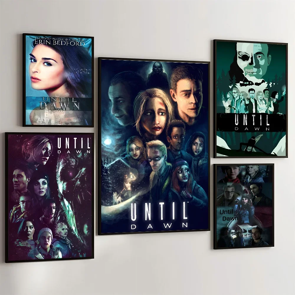 1PC Until Dawn Poster Movie Sticky Posters Retro Kraft Paper Sticker DIY Room Bar Cafe Aesthetic Art Wall Painting