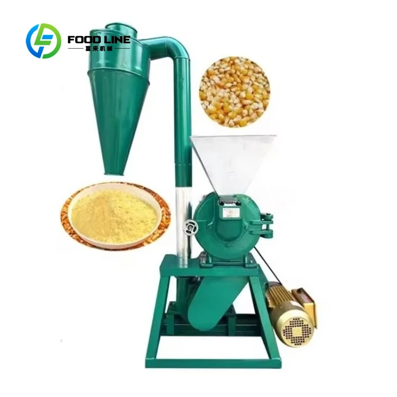 Customized Heavy Duty Electric Grain Grinder Self-priming Disc Mill Cyclone Dust Collector Corn Wheat Soybean Feed Flour Mill