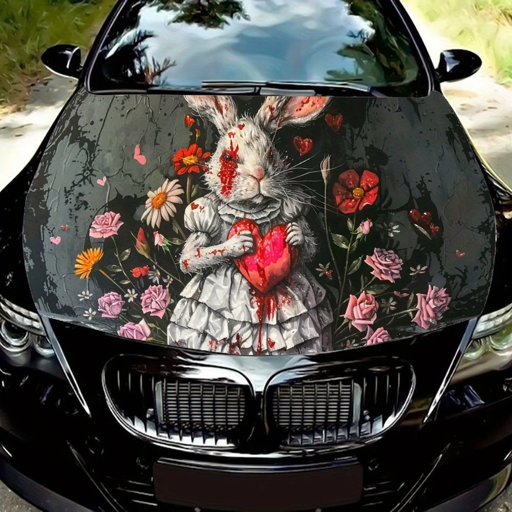 Blossom - Realm Bunny Princess car hood stickers, waterproof self-adhesive, scratch resistant, easy to stick, durable car PVC st