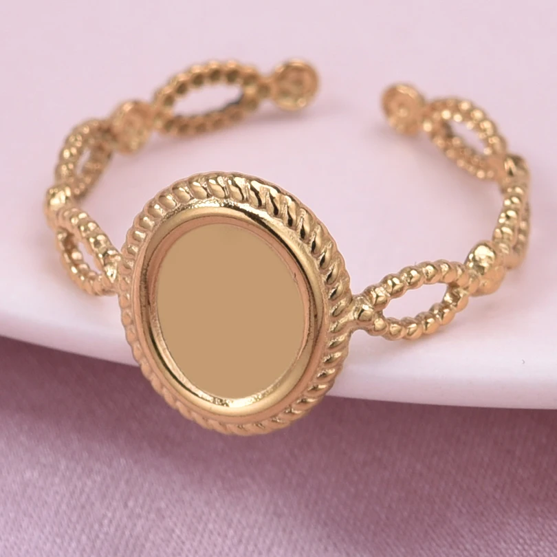 6 teile/los Vergoldet Edelstahl Basis Ringe Einstellungen DIY Blank Knuckle Ringe für Frauen Schmuck Charms Nie Verblassen Großhandel – Detail 14