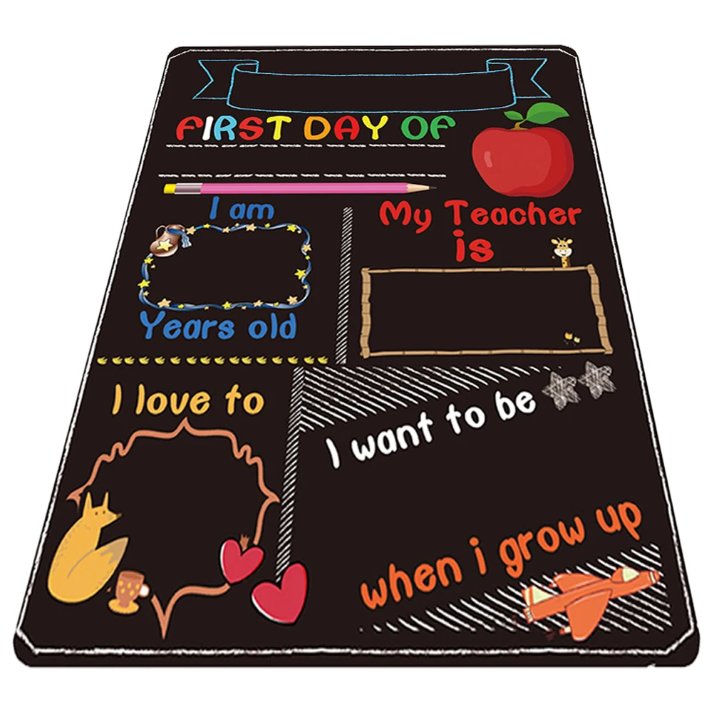 Stylish Small Blackboard Dual Side Function Space Saving Message Board for Home Kitchen Office Student Learning Environment