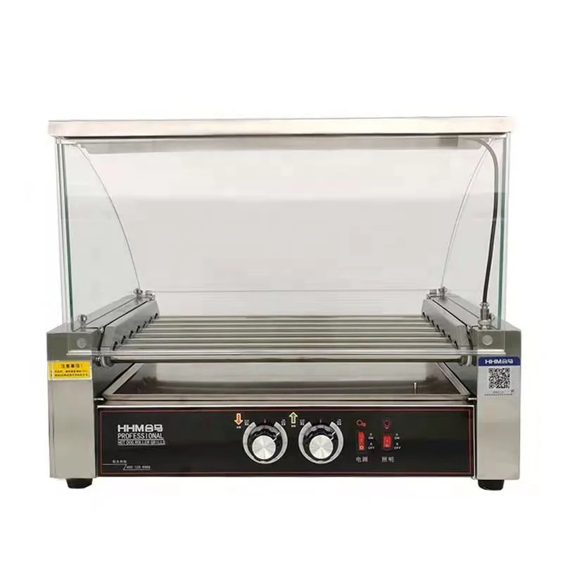 

2022 China Hot Selling Hotdog Sausage With Warmer 7 Roller Machine Hot Dog Grill Roller