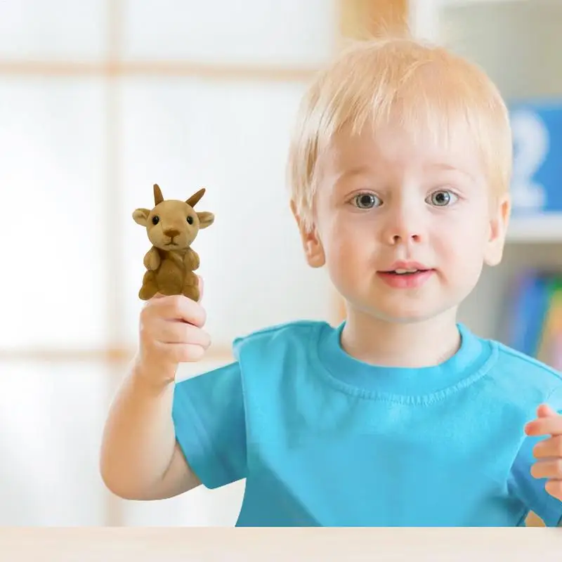 Marioneta de mano para niños, juguete de peluche de animales para niños pequeños, suministros educativos para espectáculo, teatro, cumpleaños, cesta de Pascua