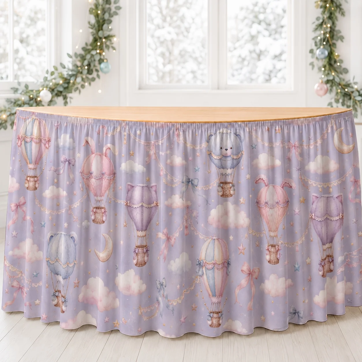 Birthday party tablecloth and table skirt for spring and summer celebration decorationzyc