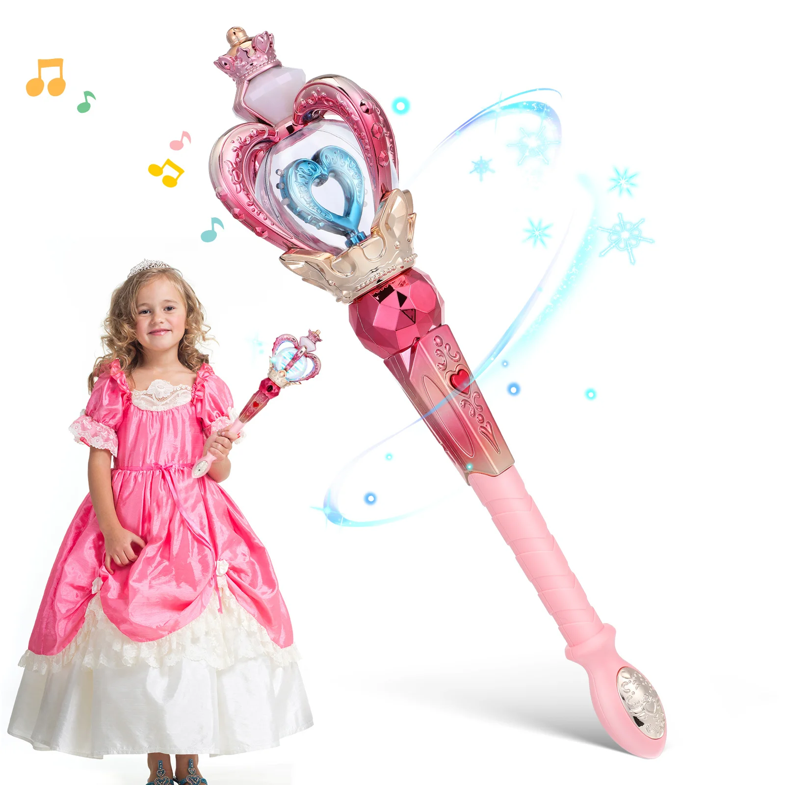 Prinses Wand Roterende Muziek Kinderen Verjaardag Podium Familie Entertainment Fee Plezier Halloween Bubble