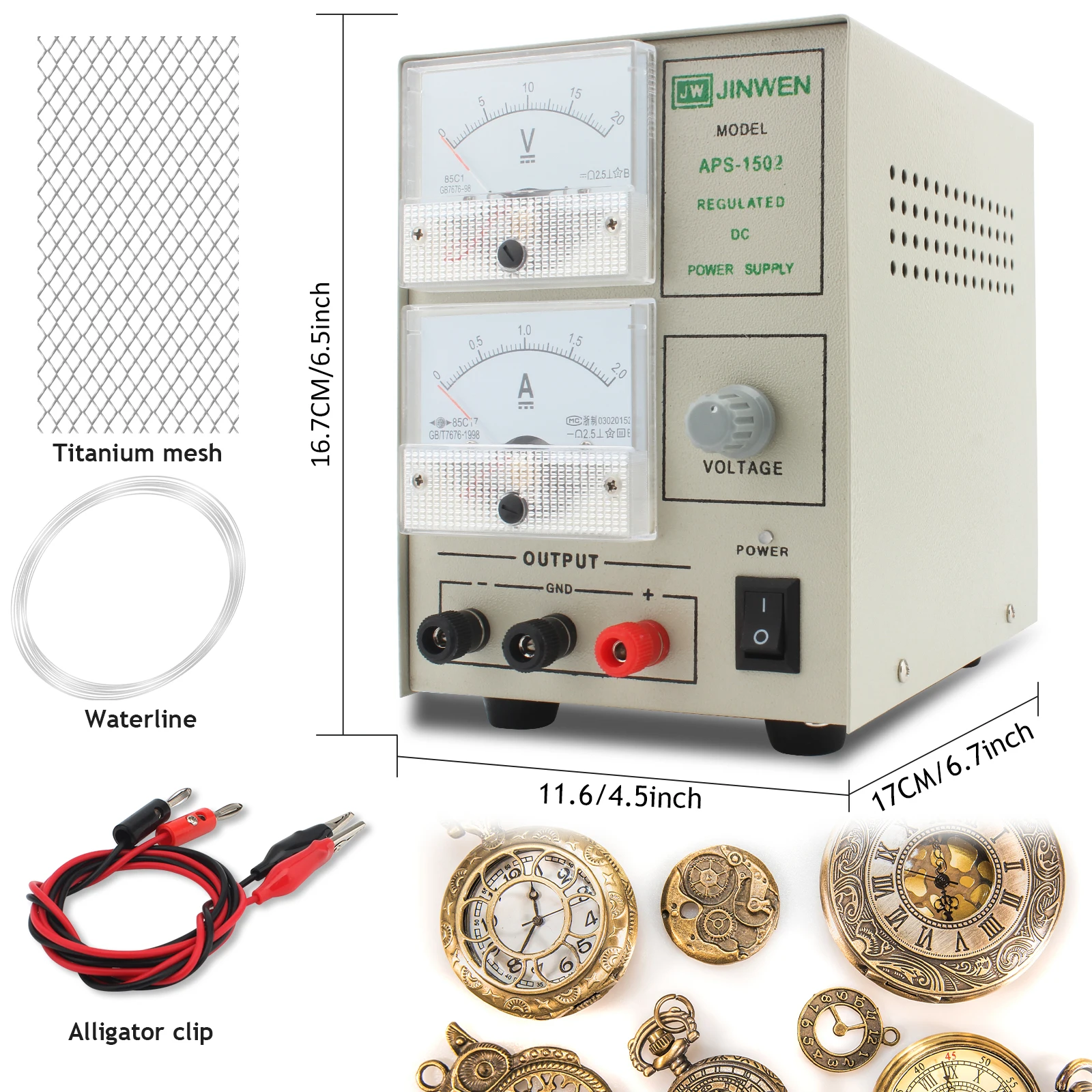 Gold Plating Kit 2A Machine: Electroplating Silver/Gold, Adjustable Voltage, Jewelry Processing Tools