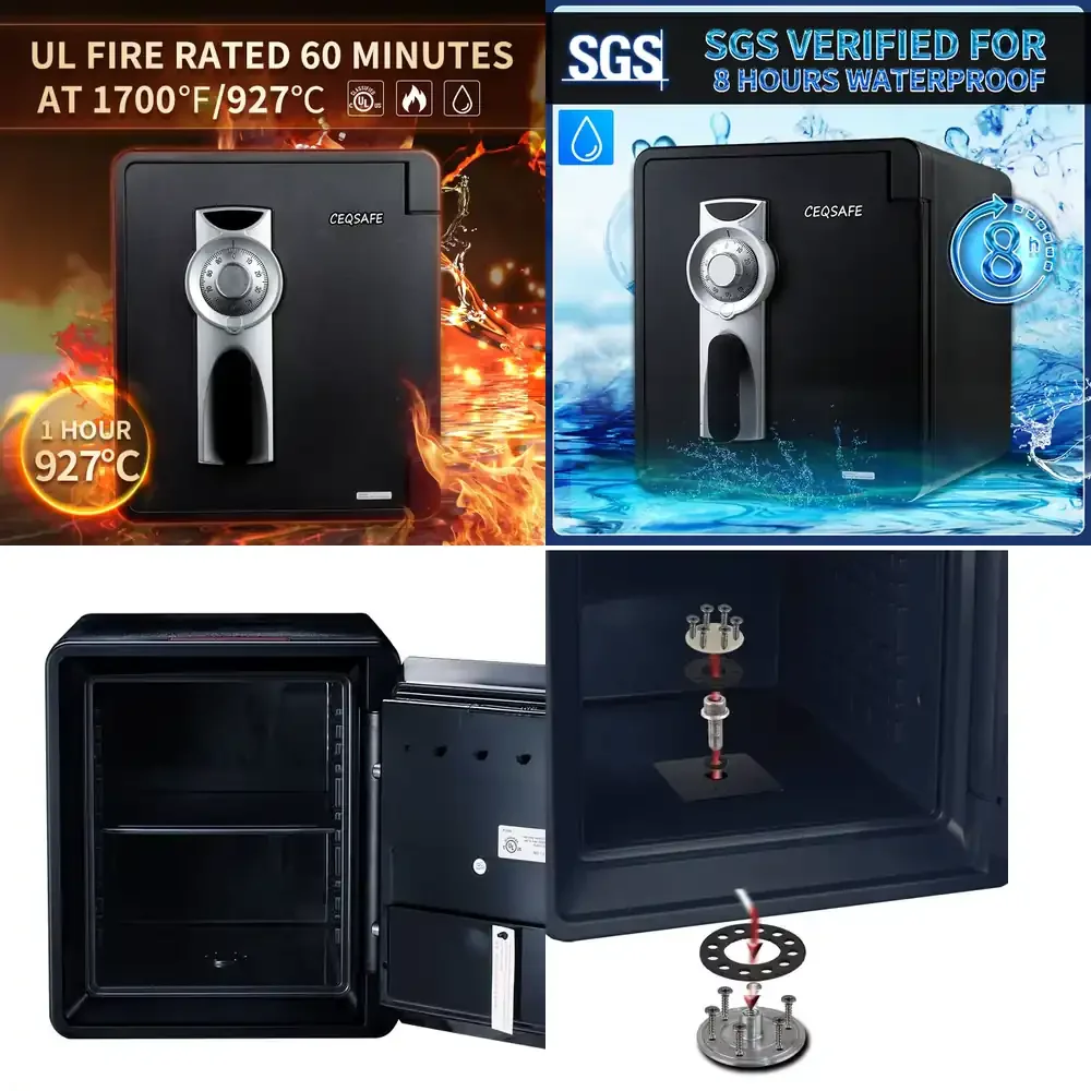 CEQSAFE Waterproof Cabinet High Quality Smart Security Home Electronic Digital Solid Steel Fireproof Safe Box Money