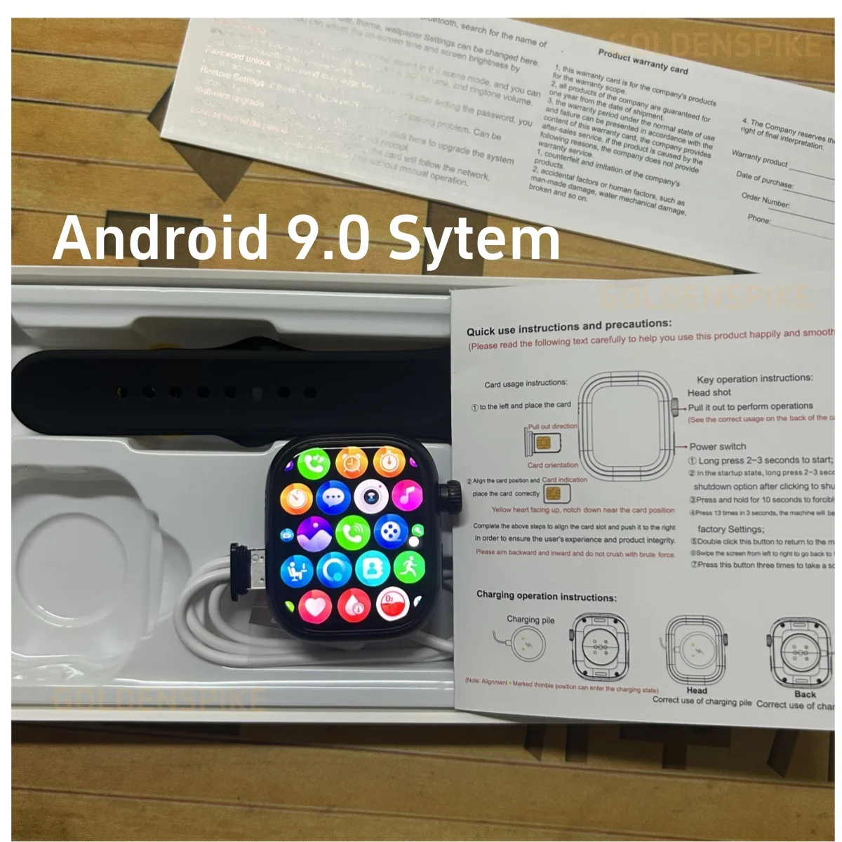 

CD99 Cellular Card Version Smart Watch 32GB RAM AMOLED Wifi GPS 512GB ROM Position APP Download Bluetooth Men Women Wireless S10