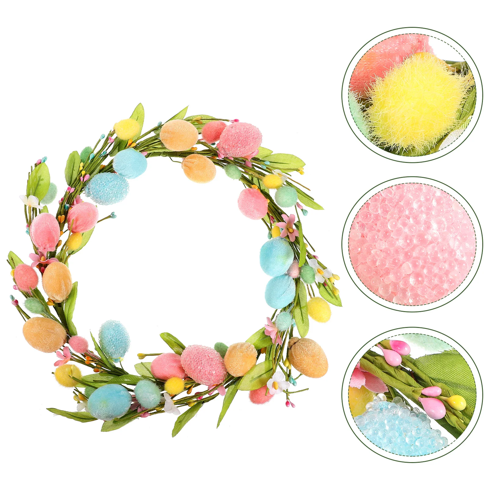 

Door Wreath Decor Easter Egg Garland Spring Decorations Outdoor Wreaths for Home