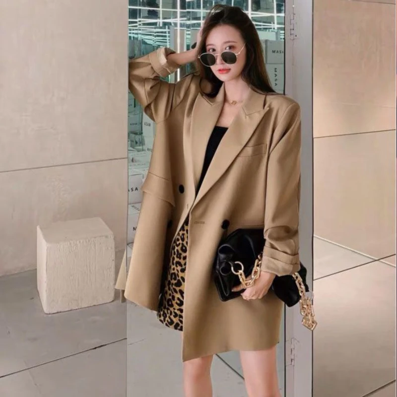 

New Spring Autumn Women Blazer Suit Jacket Female Long Sleeve Solid Casual Office Lady Outwear