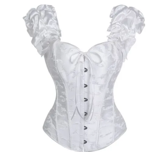 Corsé de corte desmontable con mangas abullonadas, corsé sin tirantes y soporte, top moldeador para mujer para uso exterior