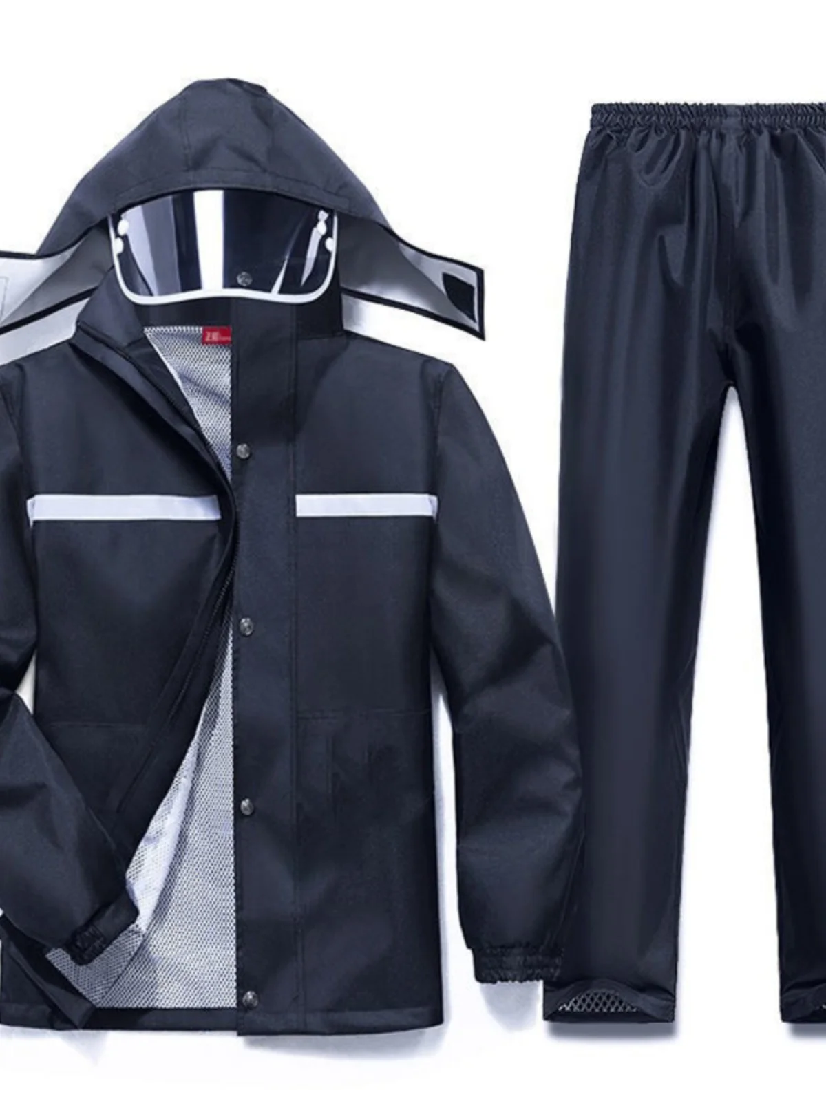 

Thiened Waterproof Rain Suit Men's Motorcycle Riding Raincoat Pants Set Full Body Bicycle Riding Outfit Separate Design