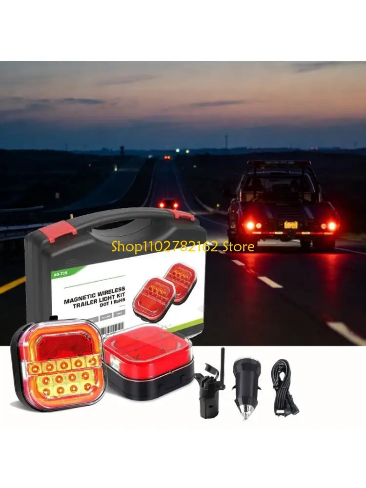 547B Rechargeable Water Resistant LED Trailer Light Constructed From Sturdy ABS Material