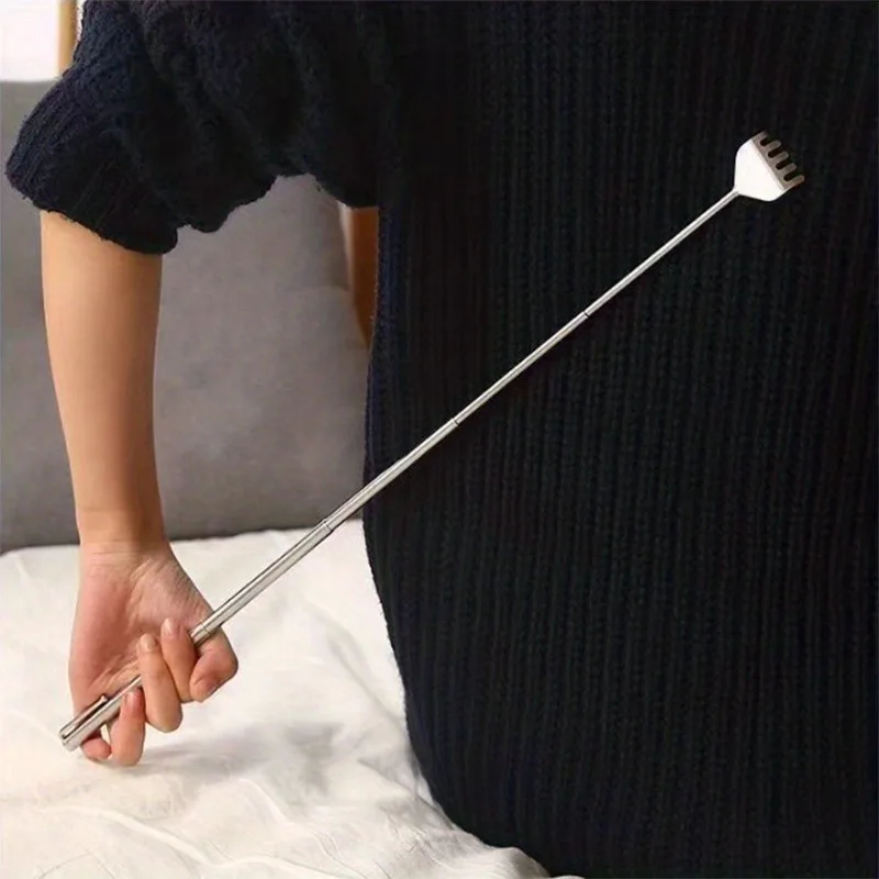 Retractable Back Scratcher - an Anti-Itch Tool with Ergonomic Handle and Features for Easy Access to Hard-To-Reach Areas
