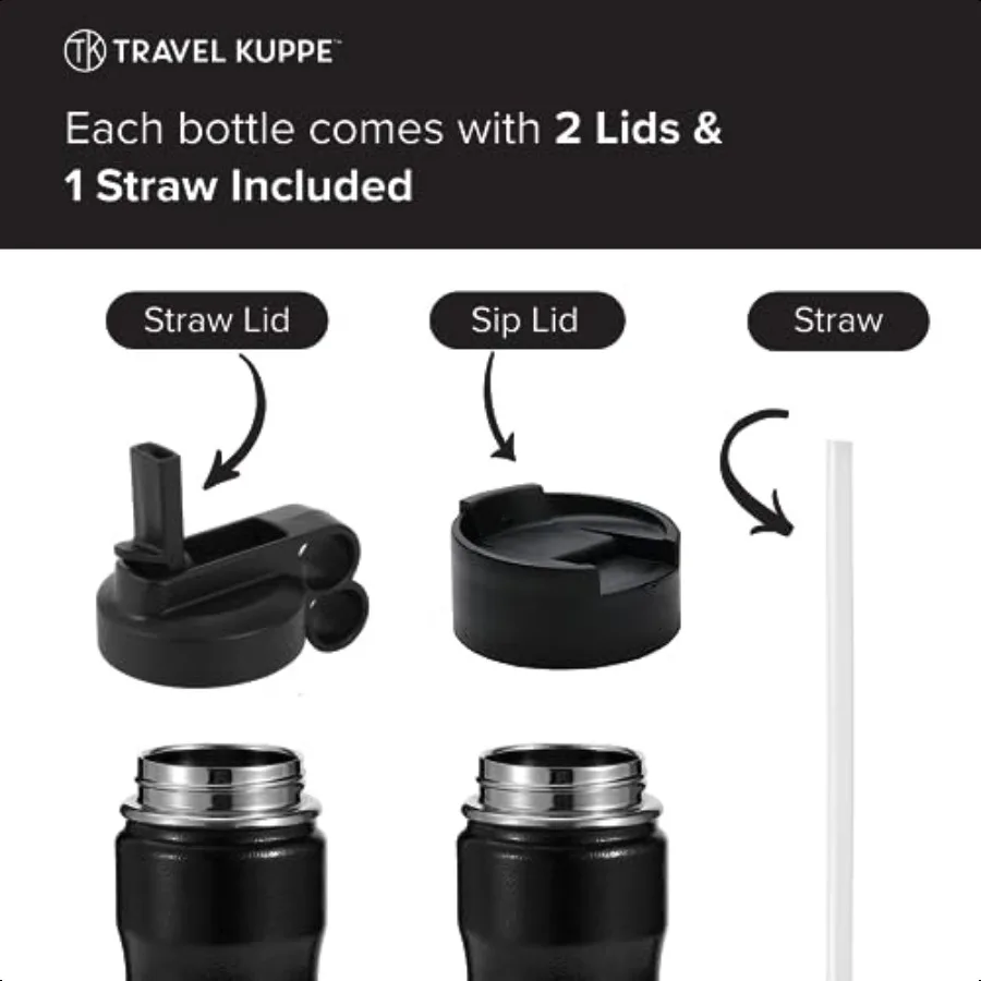 Vacuüm geïsoleerde fietssportwaterfles Fietswaterfles geïsoleerd met rietje Sip-deksel Roestvrijstalen fietswaterfles Spor