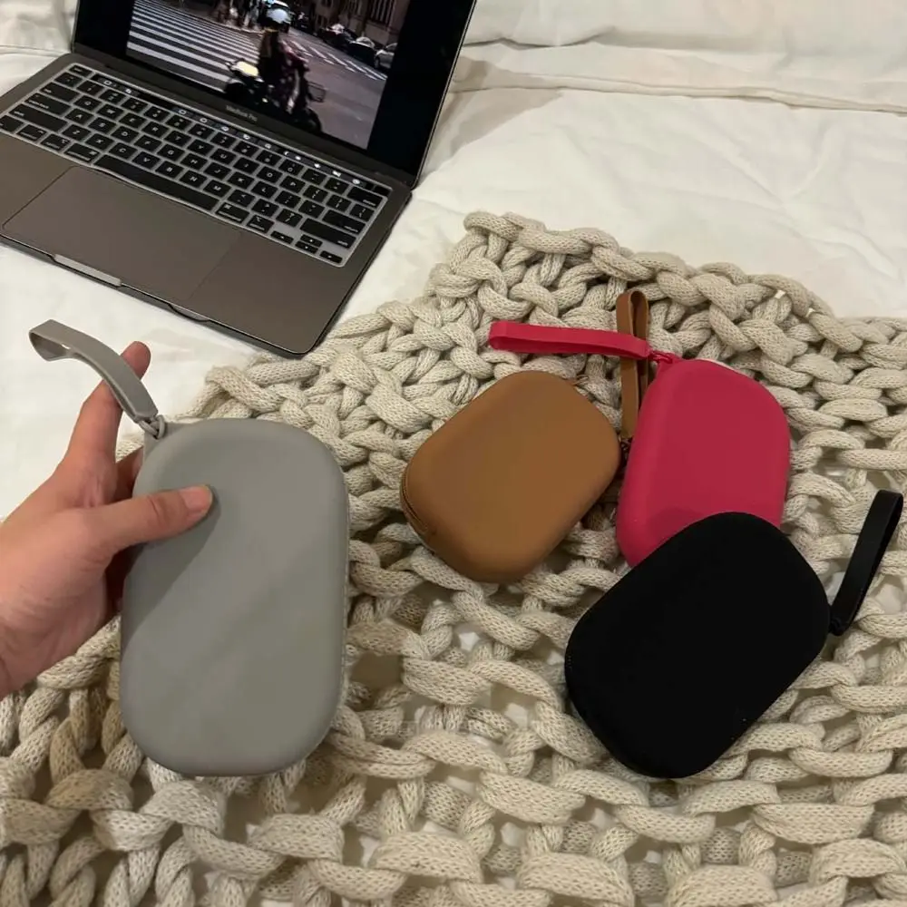 Цветная силиконовая косметичка Morandi, кошелек для монет, многофункциональная сумка для хранения большой емкости, прямоугольный держатель для кистей для макияжа