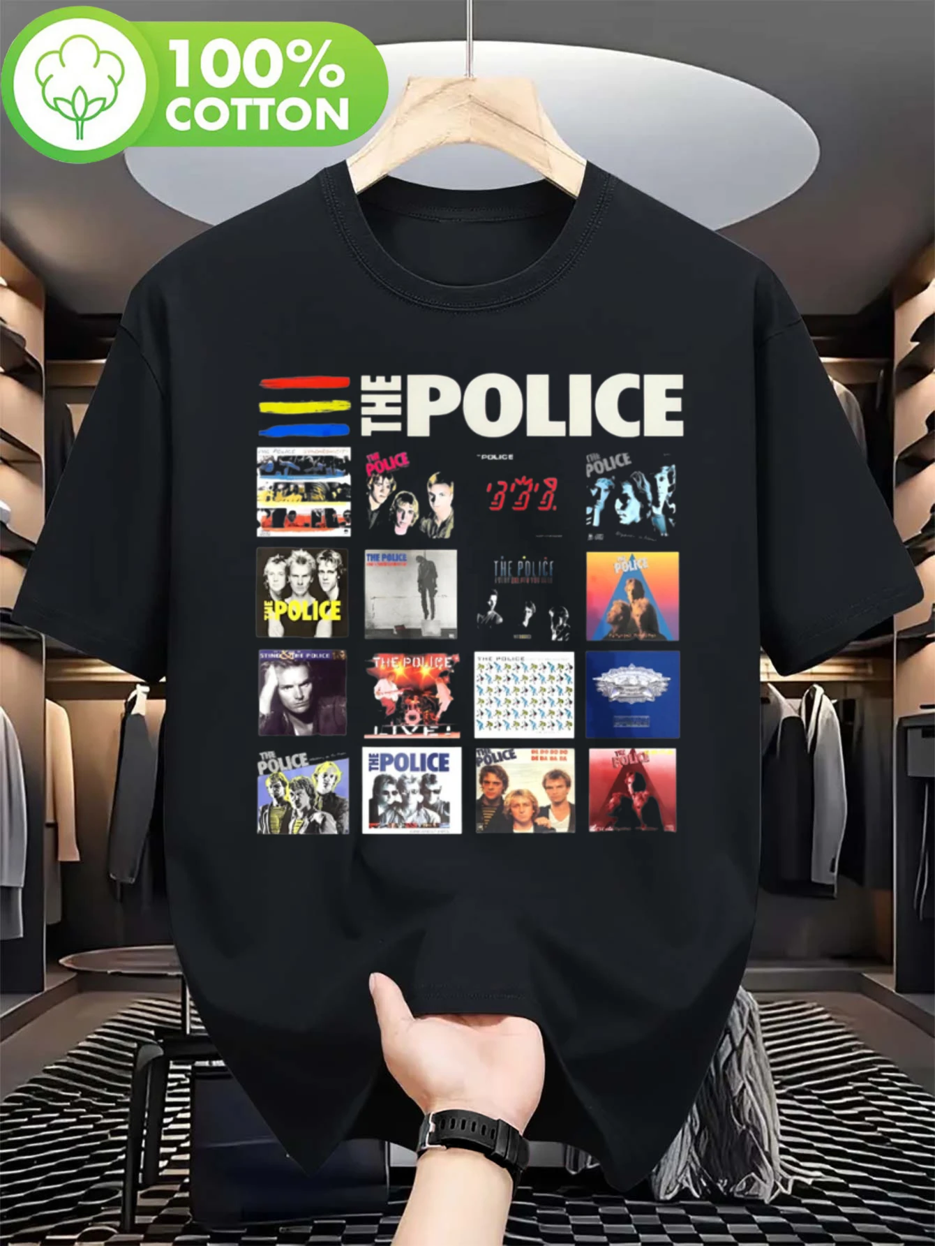 

Футболка с принтом официальной обложки альбома группы, синхронизированная с коротким рукавом в стиле The Retro Machine