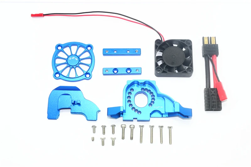 حامل محرك ألومنيوم GPM + غطاء علبة تروس علوي مع مروحة تبريد لـ 1/10 TRX4 DEFENDER TRAIL CRAWLER-82056-4