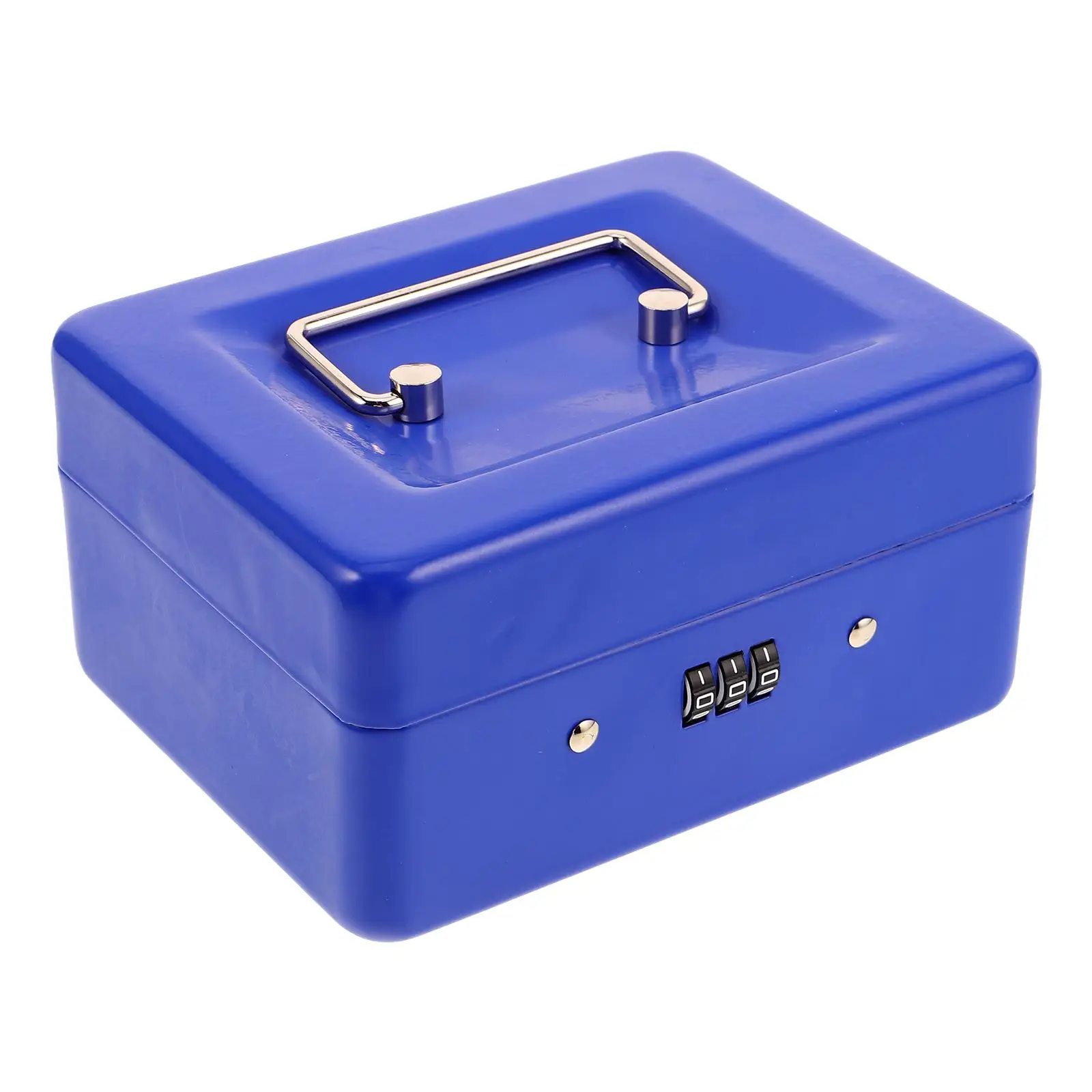 Thickened Metal Lockable Cash Box With Lock Large Storage Safe For Portable Coin Jar Lock Box File Storage Combination Safe