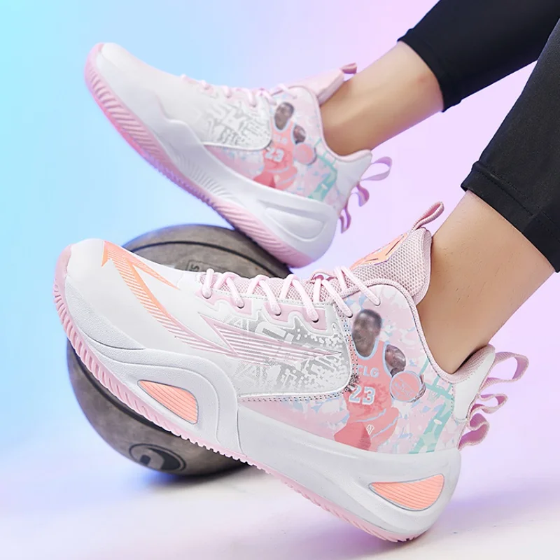 

Пара детских четырехсезонных кожаных высоких баскетбольных кроссовок, износостойкие баскетбольные кроссовки, размеры 35-45, LJ-J903