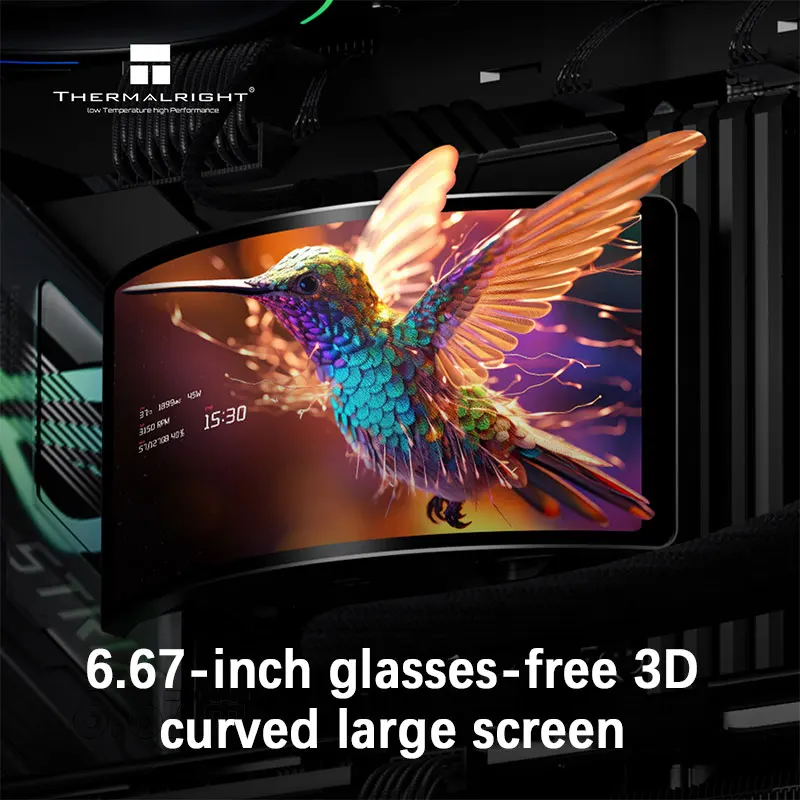 Thermalright RAINBOW VISION 360 TURBO Универсальный 360 мм Водяное охлаждение 6,67-дюймовый OLED-экран Обнаженный глаз Поддержка 3D-видения LGA1851