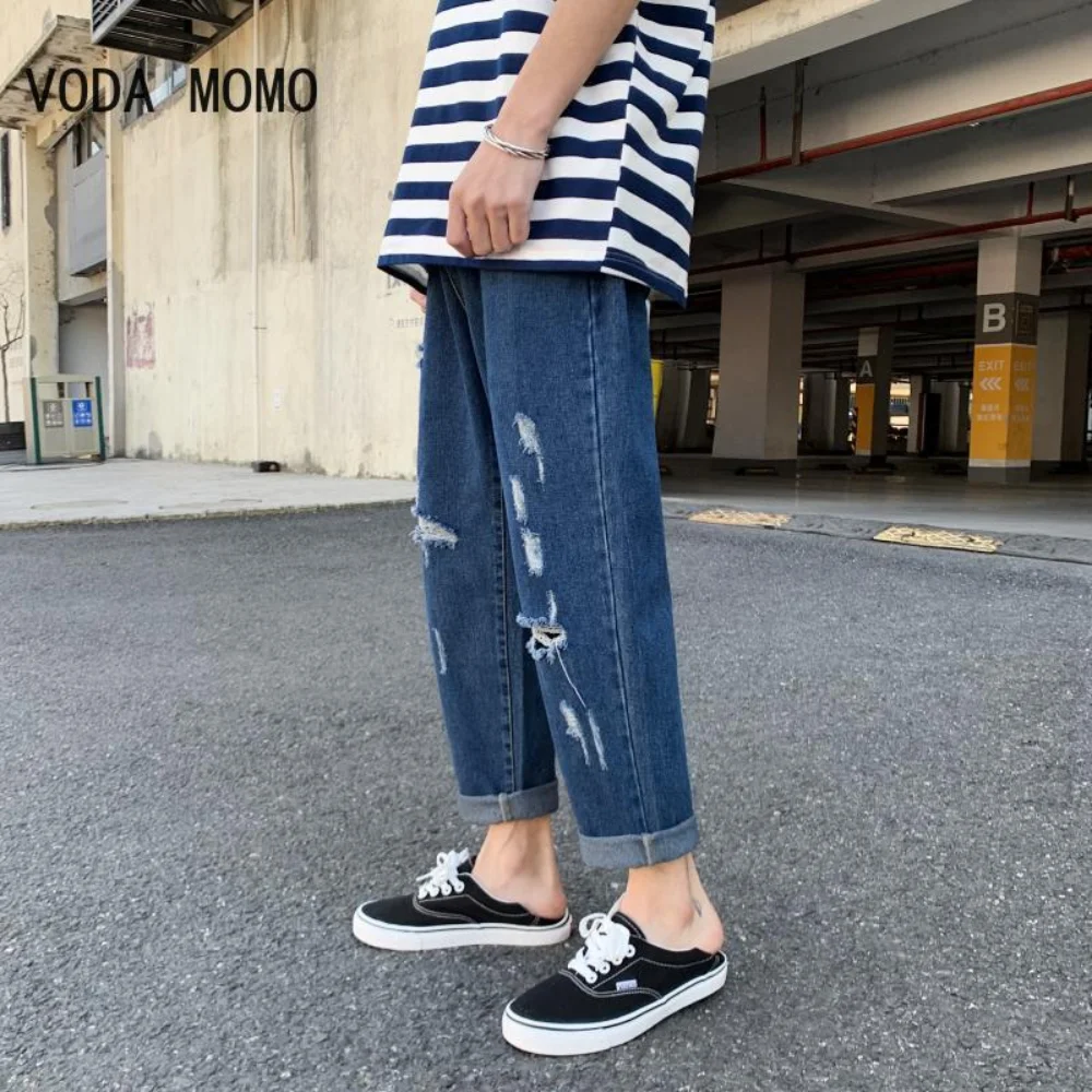 

New Loose Men Jeans Male Trousers Simple Design High Quality Students Daily Casual Straight Denim Pants men boyfriend jeans