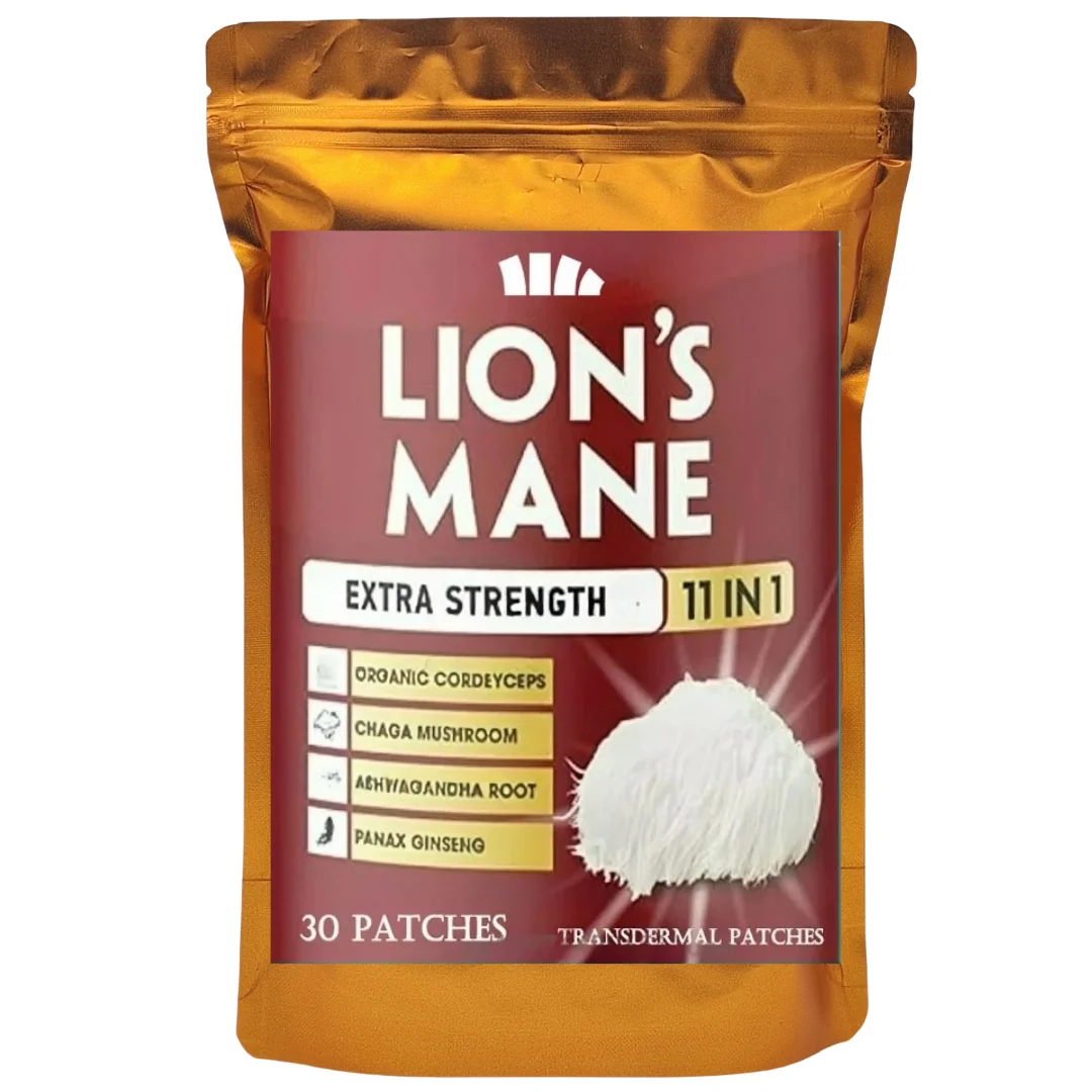 Lions Mushroom Cordyceps, Chaga, Reishi, Turkey Tail, Maitake, Shiitake Transdermal Patches Support Immune Support, Energy