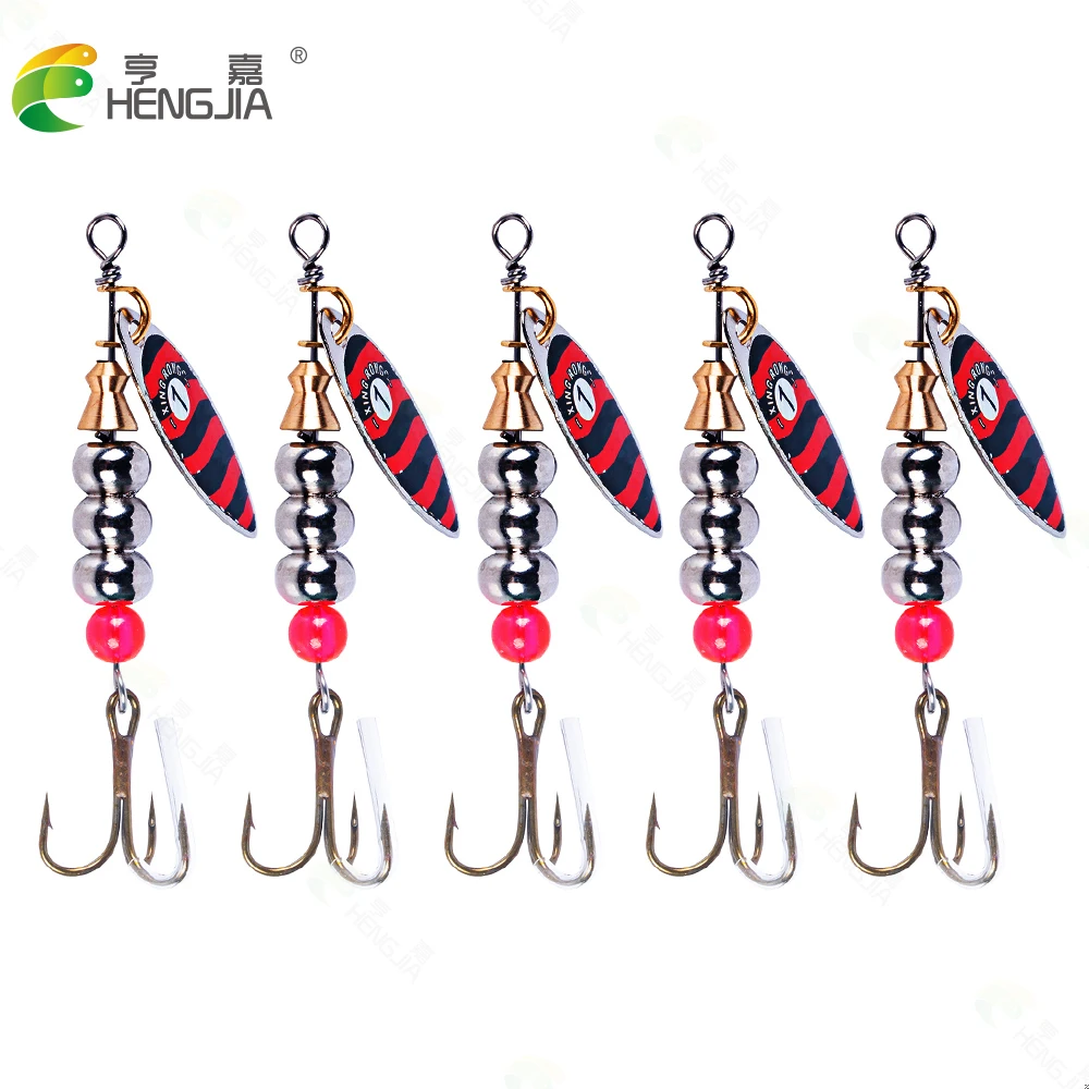 Rotating Spinner Lure 6.5Cm-7.5G-#6 Metal Hard Lure Spinnerbait Sea Fishing Jigs Sequin Trout Spoon for Carp Fishing