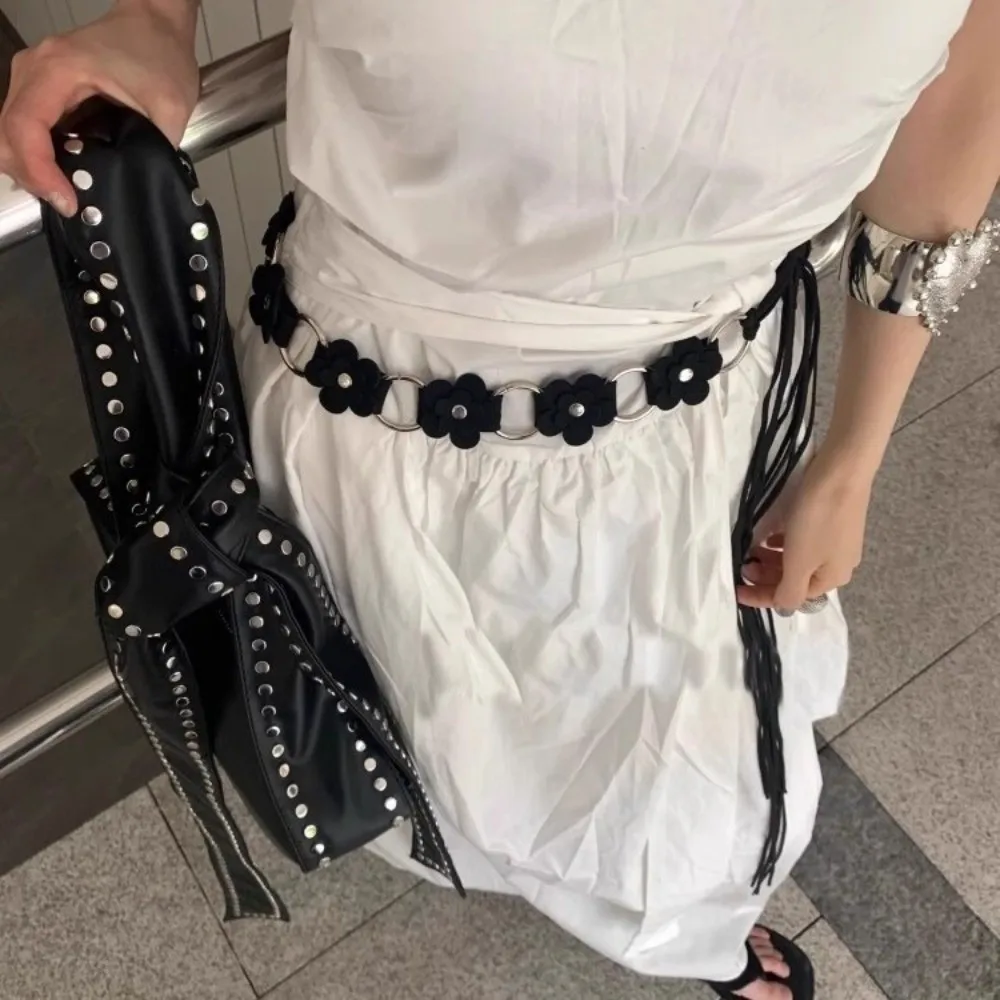 Trendy Vintage Women's Belt Ethnic Boho Leather Waist Rope Floral Sweet Dress Jeans Belt Waist Accessories