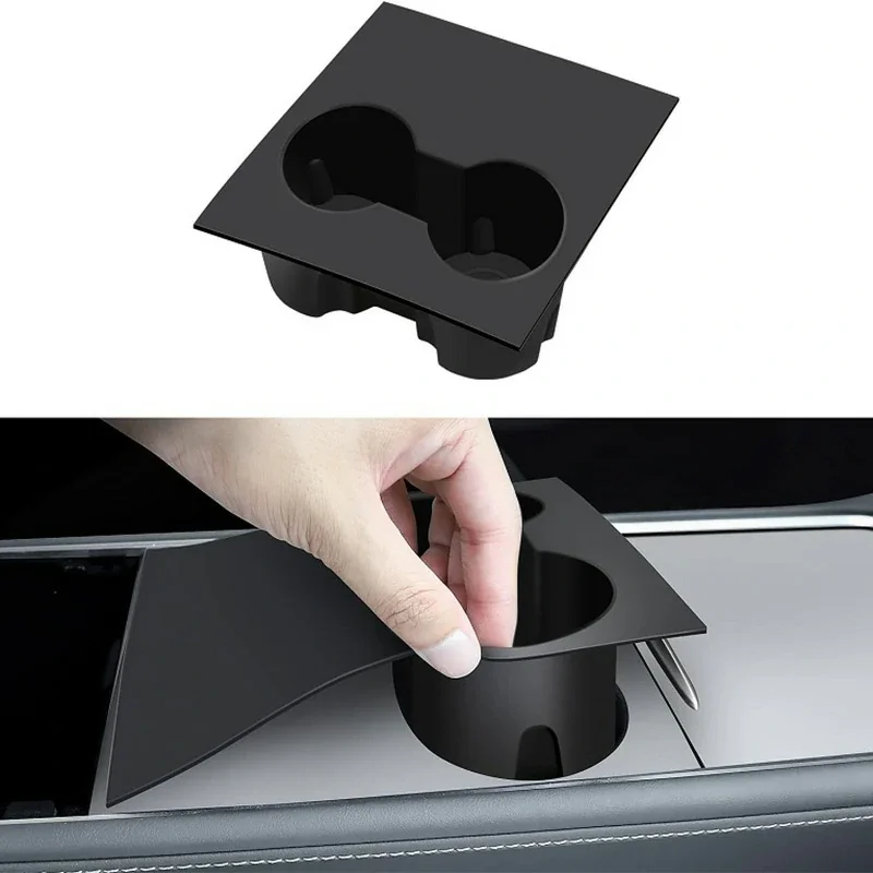 

For Tesla Model 3 Model Y Center Console Water Cup Holder Silicone Protection Pad Scratch Resistant Fully Cover Protection