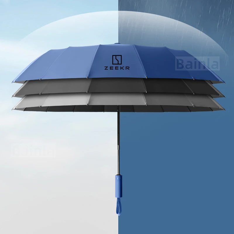 Customize Logo automatic folding car umbrella, Blocks UV rays, For ZEEKR 001 007 009 X 7X MIX 001 FR M-Vision car accessories