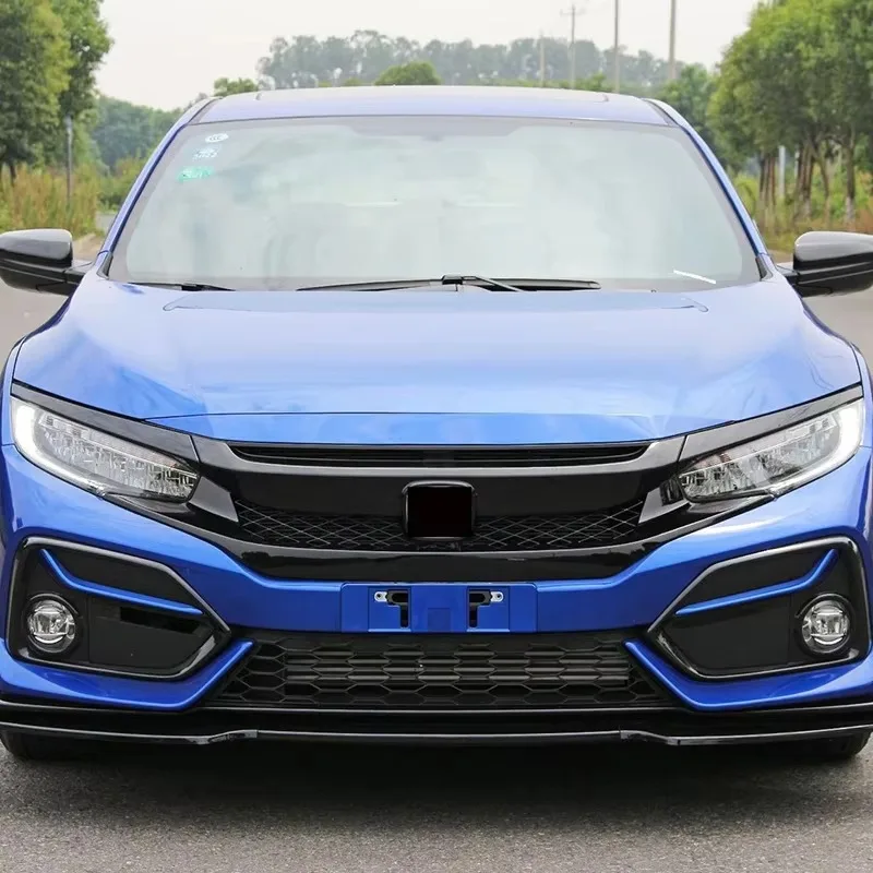 For Honda Civic 10th Gen TYPER TR 2016-2021 Front Grille Racing Grill Net Car Grid Splitter Upper Bumper Hood Mesh Grills Kits - view 5