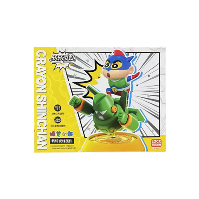 Genuine Rotating Crayon-Shin Night Light Action Kamen Figure Ornament Bedside Lamp Bedroom Decor Birthday Gift For Anime Fans