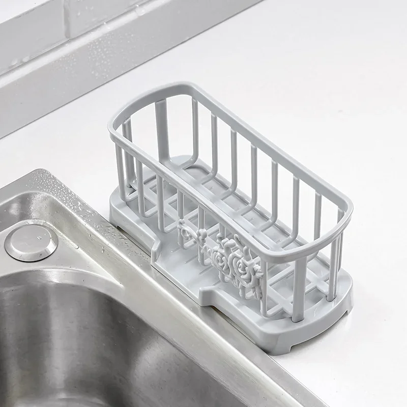 Kitchen Sink Drain Rack Storage Basket Sponge Dishcloth Holder Removable Household Bathroom Soap Dispenser Organizer Shelf