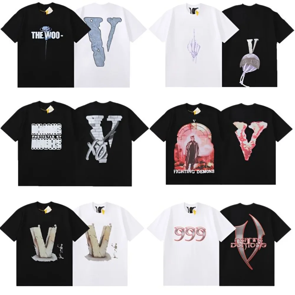 VLONE Men Short-sleeved Summer Men's and Women's Trendy T-shirt Big V Male Hiroshi Fujiwara Joint Limited American High Street