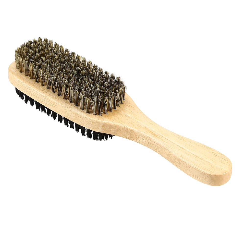 

Boar Bristle Men's Shaving Brushes Wood Handle Portable Barber Beard Comb Brush Facial Cleaning Mustache Tools