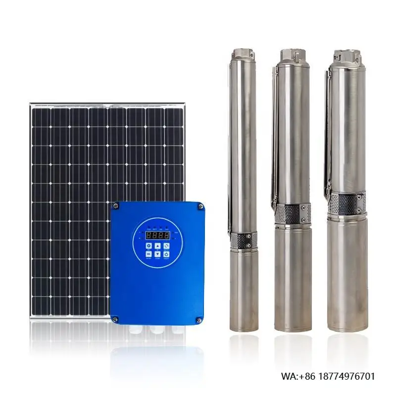 Variantes para pozos profundos Energía solar Kit de bomba de agua sumergible de pozo de alta presión de 0,3 a 5